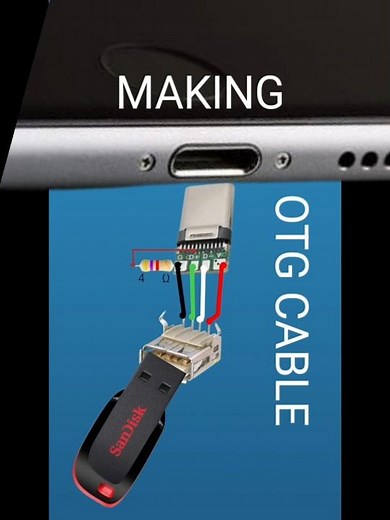 MAKING OTG TYPE 'C' CABLE !! SIMPLY MAKE OTG USING OLD CHARGING CABE PIN