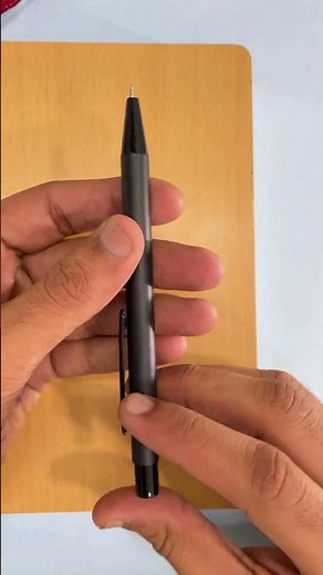 Matt Black Body with Glossy Black Clip Ball Pen | Click Mechanism | Blue Ink | Premium Writing Pen