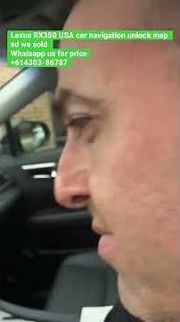 Lexus RX 350 navigation unlock and fix - usa