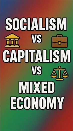 Socialism vs Capitalism vs Mixed Economy Explained ✅| #shorts