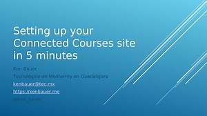 Setting up your Connected Courses site in 5 minutes