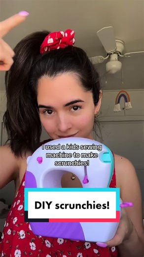 Kids Sewing Machine DIY Scrunchie Tutorial