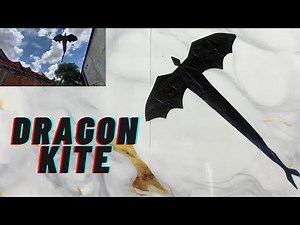 How to make dragon kite with black plastic and coconut leaves at home by yourself