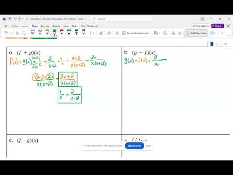 Operations with and Composition of Functions