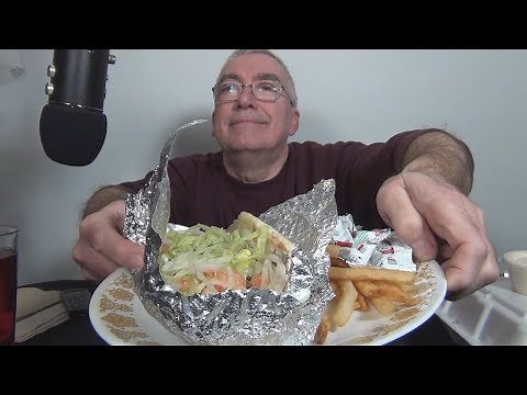 ASMR Eating a Gyro Plate Whispering