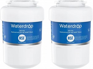 Waterdrop MWF Refrigerator Water Filter, Replacement for GE® MWF® Water Filter, SmartWater® MWFP, GWF, HDX FMG-1, RWF1060, GSE25GSHECSS, 2 Packs(Package May Vary)