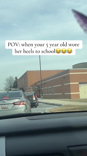 Girl's First Day in Heels: A Playful School Adventure