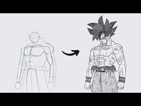 How to Draw Son Goku Easy | Dragon Ball Anime Drawing Tutorial Step-by-Step