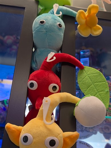 pikmin! finally got pikmin plush, albeit only a few but come get them while they last! also if we run out of pikmin plush, @ahoysoren has a bunch of pikmin stickers and goodies at the store too 🫡 which pikmin type is your favourite? #pikmin #nintendo #yxe #saskatoon #shoplocal @Soren ⚓️