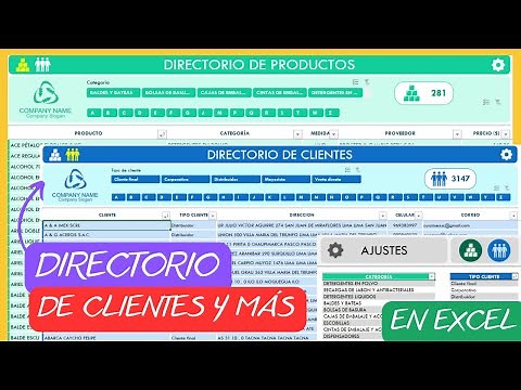 Directorio de Clientes📓en Excel✅para la Empresa