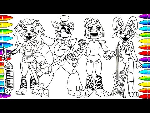 FNAF Security Breach NEW Coloring Pages How To Color Five Nights at Freddy's
