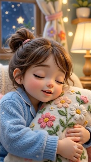 Peaceful Sleeping Girl Under the Starry Night 🌙✨ | Cozy 3D Animation | Relaxing Cartoon #shorts