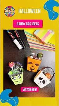 DIY Halloween Treat Bags in 60 Seconds! ✨ | #shorts #halloween #diy #craft #kids #handmade