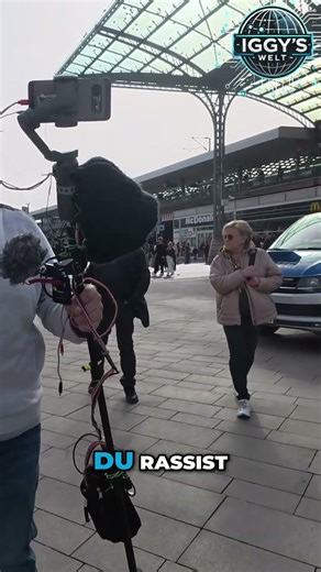 Demonstrators confront reporters at the cathedral #shorts