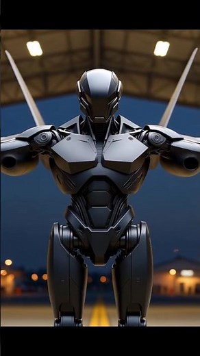 Stealth Robot Transforms Into B-2 Bomber ✈️ #Shorts #Transformers #AI