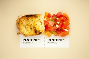 Classic Sicilian Food Pairings Beautifully Presented as Pantone Color Matching Swatches