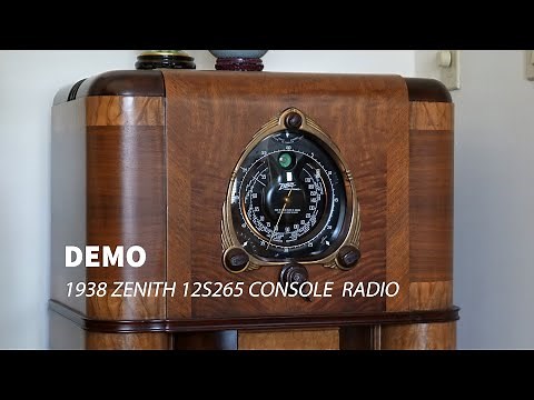 Demo of 1938 Zenith 12S265 Radio + Bluetooth Retrofit