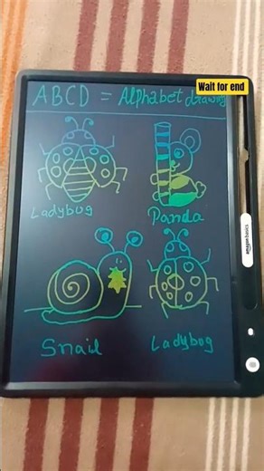 ABCD =creative art techniques #shortvideo #drawing #easydrawing #ladybug#panda #snail #ladybug