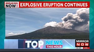 #BREAKING | The explosive eruption of Sakurajima #volcano in #Japan continues as a double explosion was witnessed. The volcanic eruption spewed plumes of dense grey ash. | Mirror Now | Facebook