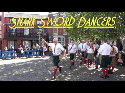 Snark Sword Dancers perform "Snark Longsword Dance" at Bromyard Folk Festival 2025