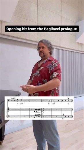 Andrew Allan Hiers (hires) on Instagram: "I’ve shared the ending of the Pagliacci prologue plenty so here’s the opening part. It’s basically the soliloquy of opera as the highest notes come at the very end after a lot of dramatic singing. Having the goods at the end of such a marathon is a big challenge that’s definitely not for the faint of heart. #sipuo #sipuó #pagliacci #prologue #prologo #leoncavallo #ipagliacci #clown #verismo #verismoopera #drama #dramatic #tonio #bassbaritone #bass #barit