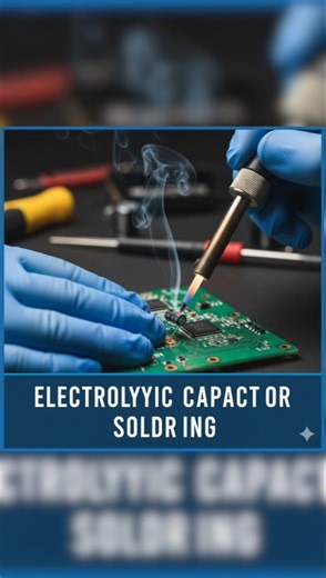 Electrolytic capacitor soldering#Soldering #Electronics #PCB #Capacitor#DIYElectronic #SolderingIron