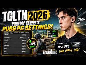 TGLTN PUBG PC Settings 2026 🔥 MAX FPS + LOW INPUT LAG! #PUBG #PUBGPC #pubgsettings