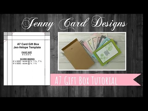 How to make a Box for A7 Cards Gift Set | Jenny Card Designs Template Tutorials | DIY Crafts