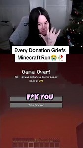 Every Donation Griefs Minecraft Run😭🥀 #morgan #minecraft #minecraftgameplay #minecraftfunny