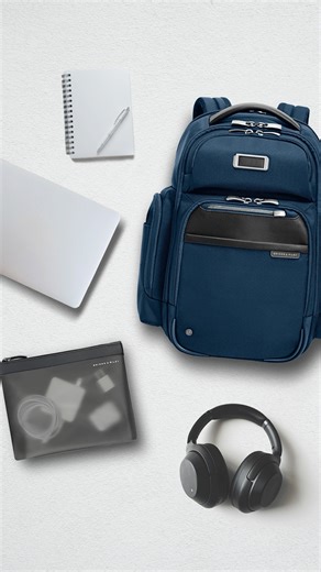 The @work Medium Widemouth Backpack puts in the work with a spacious main pocket and organizational features. Spruce up your work attire with the @work collection. #BriggsandRiley #ArtofTravel #AtWork https://bit.ly/47edcZi | Briggs & Riley