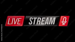 live stream 3d banner for live bradcasting