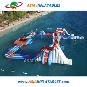[Hot Item] Outdoor Commercial Inflatable Water Play Parks with Water Slide Jumper