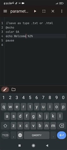 How to use "parameter" in batch file. %anything%.