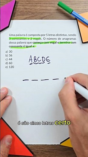 Anagramas com restrição #matematica #anagramas