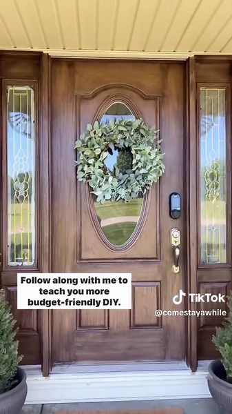 Budget-Friendly DIY Faux Wood Front Door Makeover
