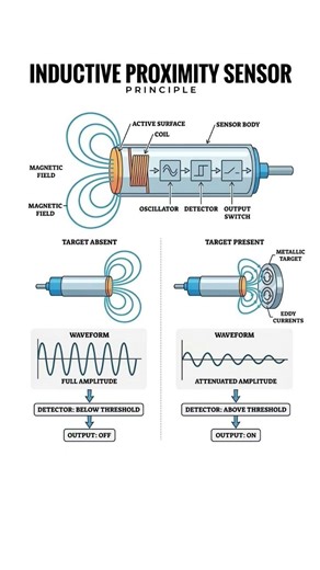 How inductive Proximity sensor detects metal