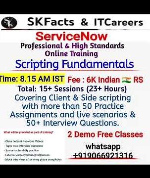 servicenow Scripting Fundamental course starting ANNOUNCEMENT #servicenow #skfacts