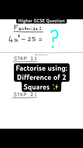 👉Factorise this higher gcse question in 2 steps 👀 [Grade 6/7] #gcsemaths