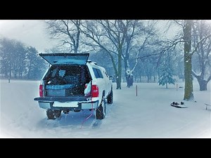 The Biggest Snow Storm of the Year (Winter Truck Camping)
