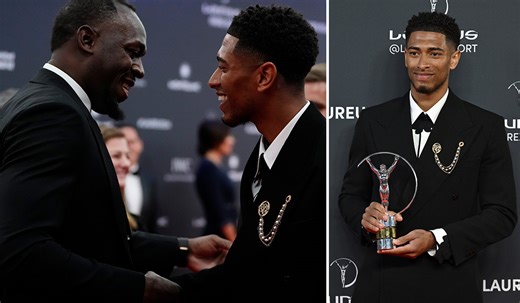 Usain Bolt hails Jude Bellingham at sport awards and challenges Mbappe to race