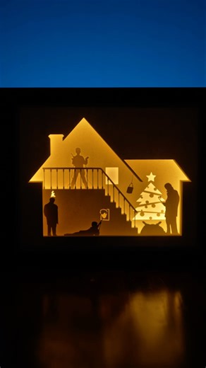 Home Alone DIY Lightbox 💡 #homealone #papercuttingart