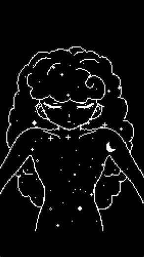 1-bit pixel art animation inspired by ANRI’s I Can’t Stop The Loneliness #pixelart #1bit #animation