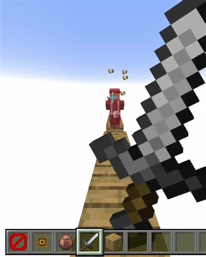 what weapon has the most knock back #minecraft #firstvideo