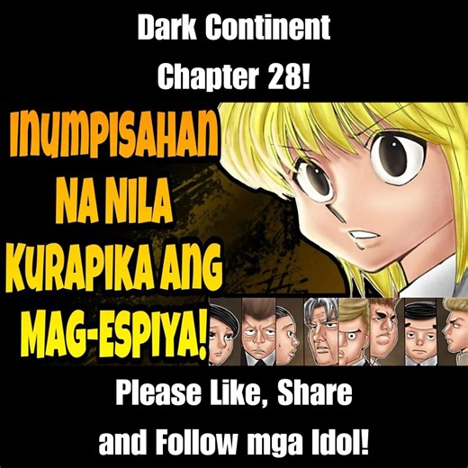 74K views · 1.9K reactions | Dark Continent Chapter 28: Ang Galing Umarte nila Kurapika! | Hunter X Hunter #kurapika #hunterxhunter #hunterxhuntertagalog #DarkContinent | J.E. TV Anime | Facebook