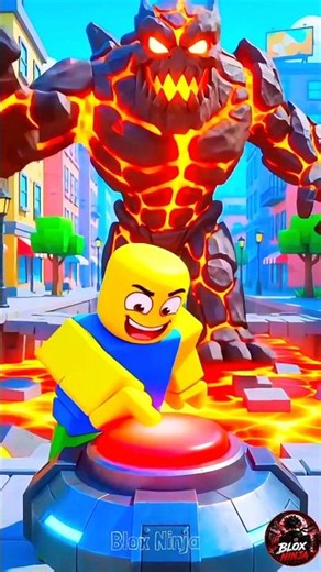 🔥 Noob vs Giant Lava Monster! 😱 | #roblox #shorts