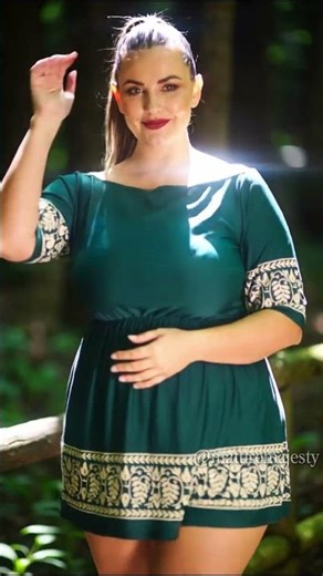 Off-Shoulder Jade Dress with Cream Leaf Detail 🍃 #fashion #style #ootd