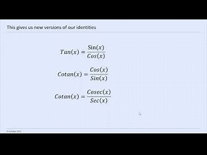 A Level Mathematics: Sec, Cosec and Cotan