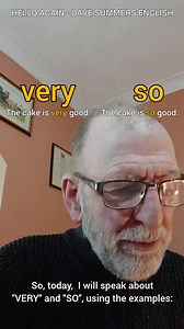 24K views · 864 reactions | Learn English. Grammar: "VERY" and "SO" intensifiers. DSE250530. #learnenglish #englishgrammar #davesummersenglish | Itspapidiego | Facebook