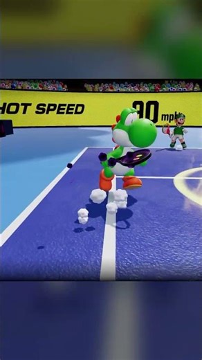 YOSHI GETS ELECTROCUTED?! | Mario Tennis Fever | #shorts