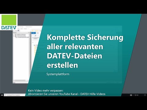 Komplette Sicherung aller relevanten DATEV-Dateien erstellen